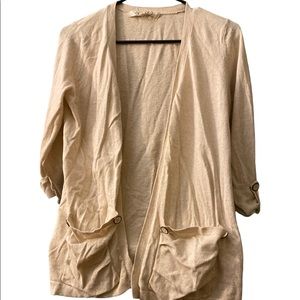 3/4 sleeve pink rose xl (more like medium fit) cream color sweater